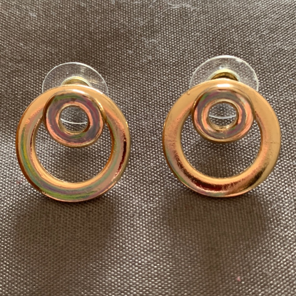 Goldtone convertible earrings